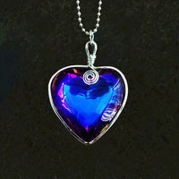 Aura Glass Heart Necklace