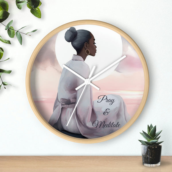 Pray & Meditate- Wall Clock